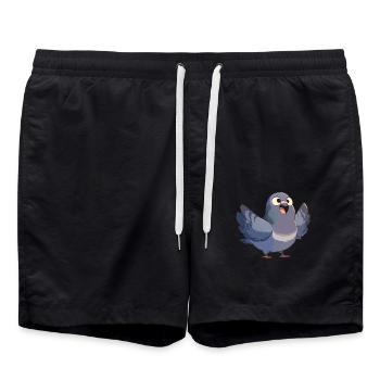 Tauben Taube - Badeshorts - Schwarz - Vorne - AI Model Male 185 light (185cm)