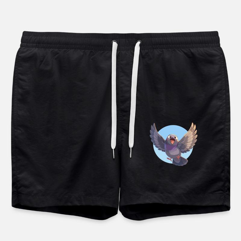 Tauben Taube - Badeshorts - Schwarz