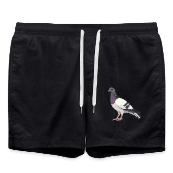 Tauben Taube - Badeshorts - Schwarz - Vorne - AI Model Male 185 light (185cm)