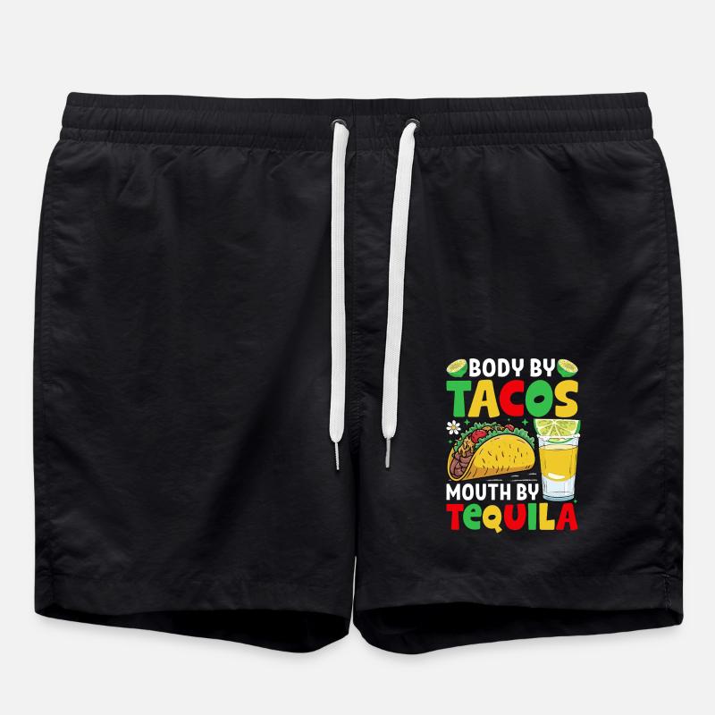 Tacos Tequila - Swim Trunks - black