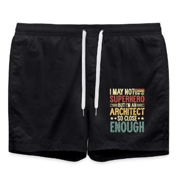 Architecte - Short de bain - noir - Devant - AI Model Male 185 light (185cm)
