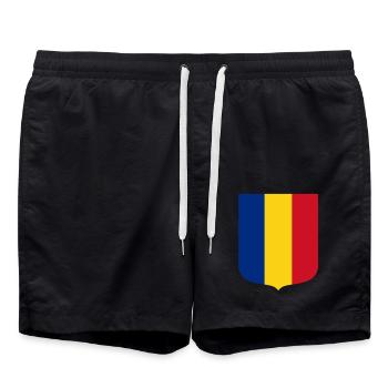 Roumanie - Short de bain - noir - Devant - AI Model Male 185 light (185cm)