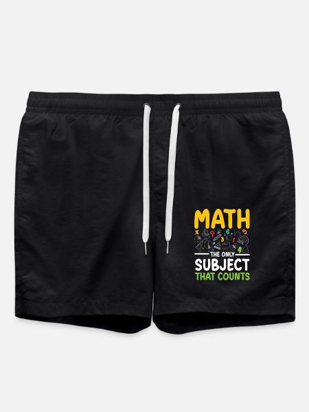 Mathe: Das Einzige Fach Für STEM Bildung - Badeshorts - Schwarz