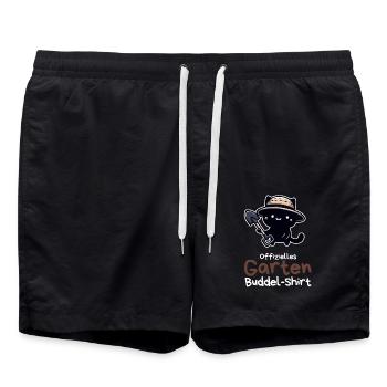 Offizielles Garten Buddel-Shirt mit Katze - Badeshorts - Schwarz - Vorne - AI Model Male 185 light (185cm)