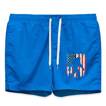 Bigfoot Patriot Sasquatch USA Flagge Amerika - Badeshorts - Cobalt blue - Vorne