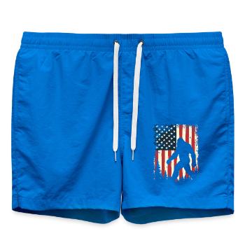 Bigfoot Patriot Sasquatch USA Flagge Amerika - Badeshorts - Cobalt blue - Vorne