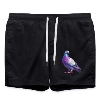 Tauben Taube - Badeshorts - Schwarz - Vorne - AI Model Male 185 light (185cm)