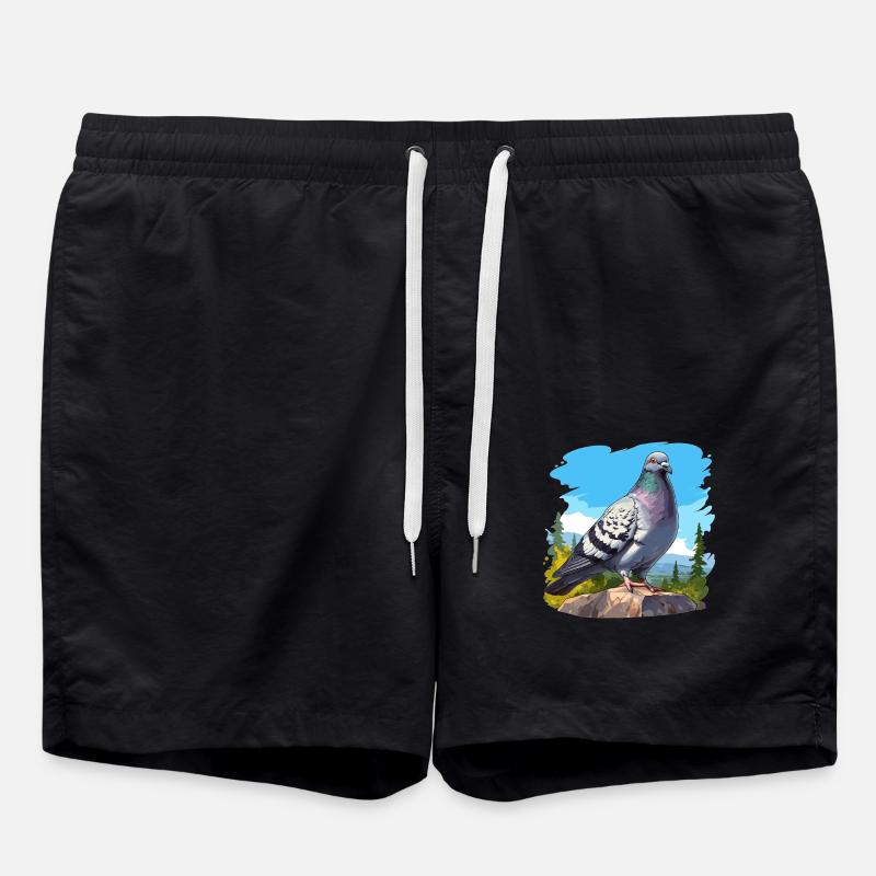 Tauben Taube - Badeshorts - Schwarz