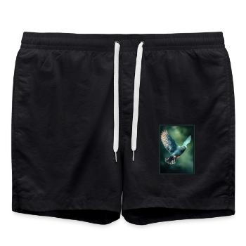 Tauben Taube - Badeshorts - Schwarz - Vorne - AI Model Male 185 light (185cm)