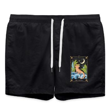 Tarotkarte - Badeshorts - Schwarz - Vorne - AI Model Male 185 light (185cm)