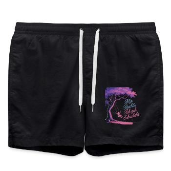 Mir Reicht's Ich Geh Schaukeln Unter Einem - Badeshorts - Schwarz - Vorne - AI Model Male 185 light (185cm)