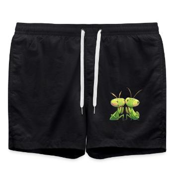 Gottesanbeterinnenen Gottesanbeterin - Badeshorts - Schwarz - Vorne - AI Model Male 185 light (185cm)