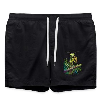Gottesanbeterinnenen Gottesanbeterin - Badeshorts - Schwarz - Vorne - AI Model Male 185 light (185cm)
