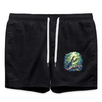 Gottesanbeterinnenen Gottesanbeterin - Badeshorts - Schwarz - Vorne - AI Model Male 185 light (185cm)