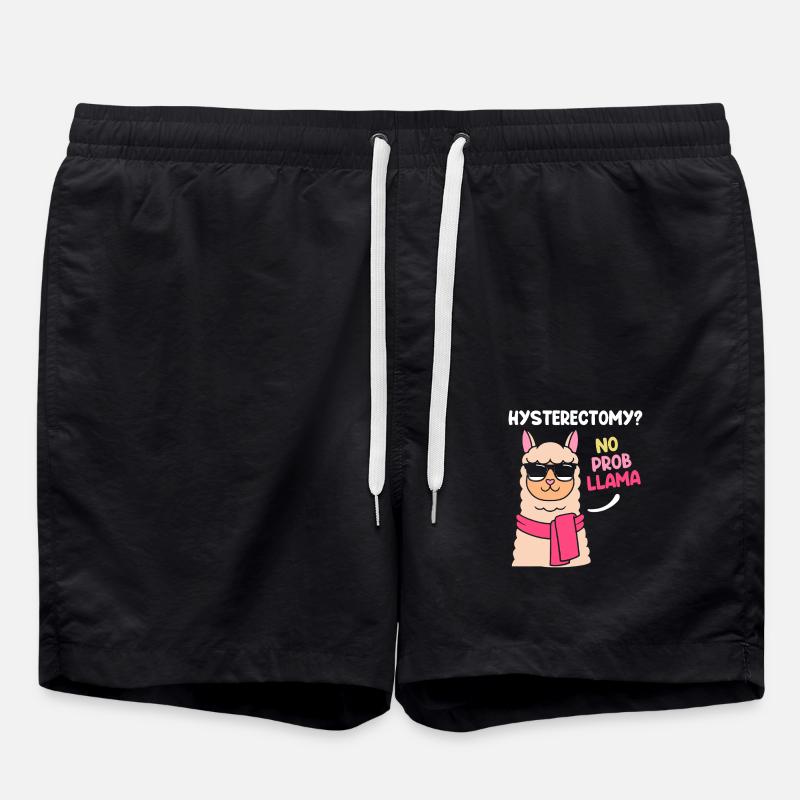 Eierstock Hysterektomie Uterus Gebärmutter - Badeshorts - Schwarz