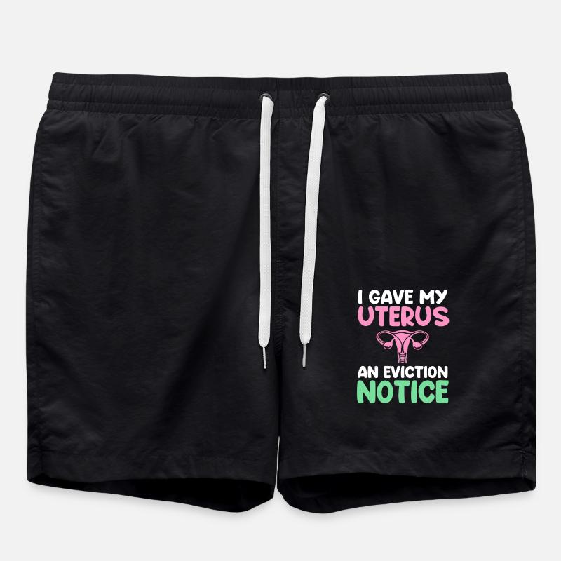 Hysterektomie Uterus Gebärmutter Eierstock - Badeshorts - Schwarz