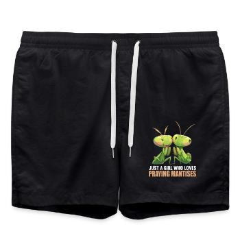 Gottesanbeterinnenen Gottesanbeterin - Badeshorts - Schwarz - Vorne - AI Model Male 185 light (185cm)