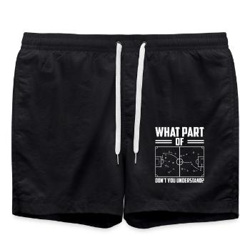 Fußball - Badeshorts - Schwarz - Vorne - AI Model Male 185 light (185cm)