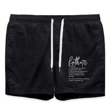 Dad Father Father's Day - Swim Trunks - black - Front - AI Model Male 185 light (185cm)