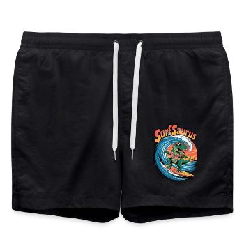 Surfsaurus - Swim Trunks - black - Front - AI Model Male 185 light (185cm)