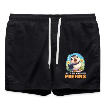 Macareux - Short de bain - noir - Devant - AI Model Male 185 light (185cm)