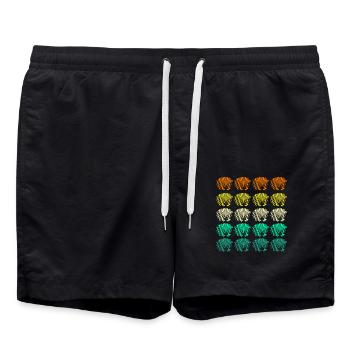 Akkordeonspieler Akkordeon - Badeshorts - Schwarz - Vorne - AI Model Male 185 light (185cm)