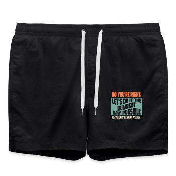 No, you're right, let's do it in the stupidest way - Swim Trunks - black - Front - AI Model Male 185 light (185cm)