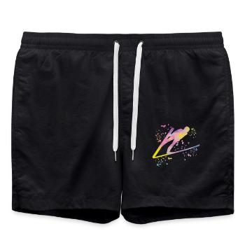 Ski Flying Nordic Skiing Ski Jumping - Swim Trunks - black - Front - AI Model Male 185 light (185cm)