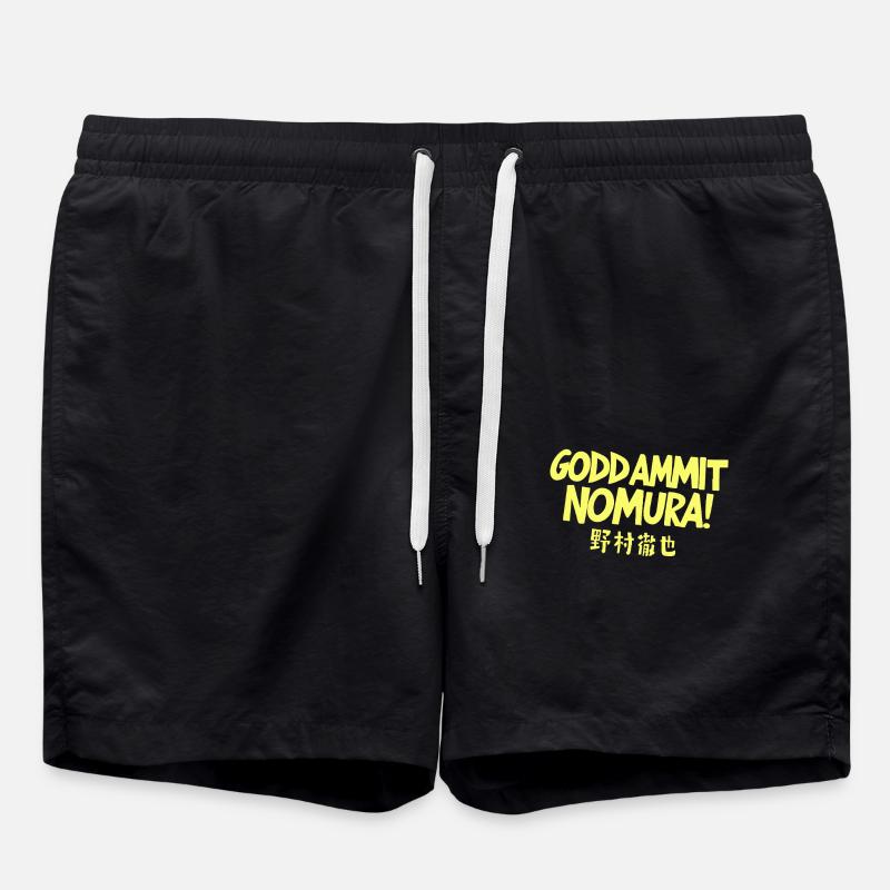 Goddammit Nomura – Japanese Design - Swim Trunks - black