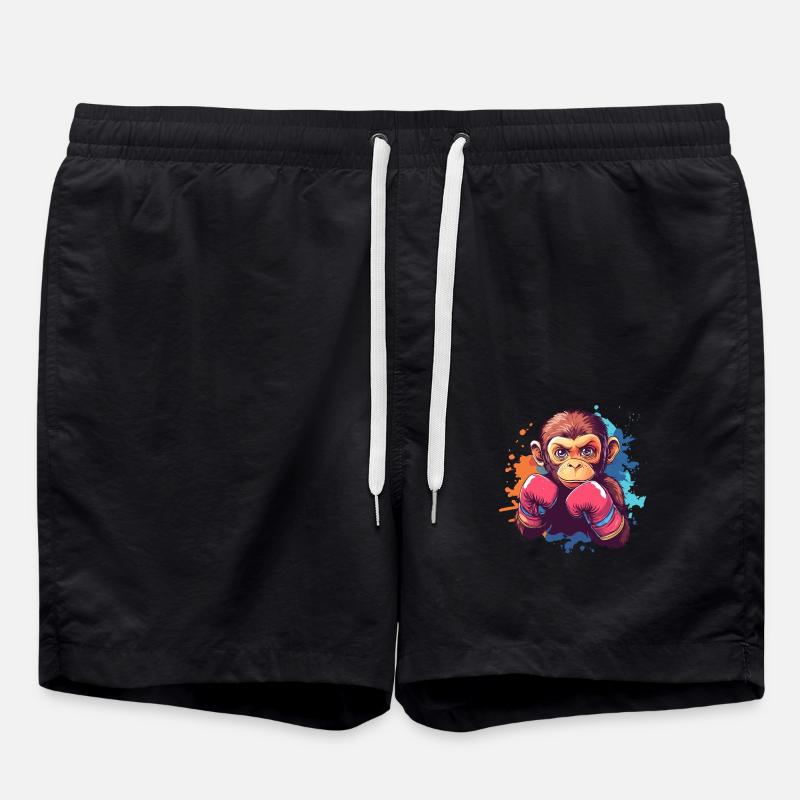 Singe de boxe - Short de bain - noir