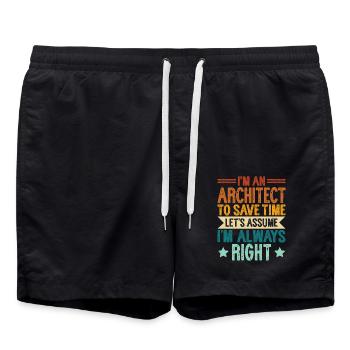 Architecte - Short de bain - noir - Devant - AI Model Male 185 light (185cm)