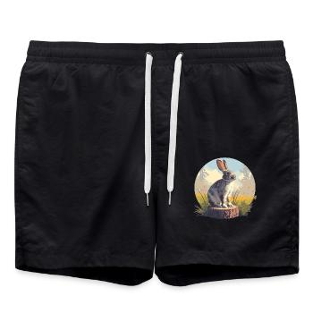 Lapin Lapin - Short de bain - noir - Devant - AI Model Male 185 light (185cm)