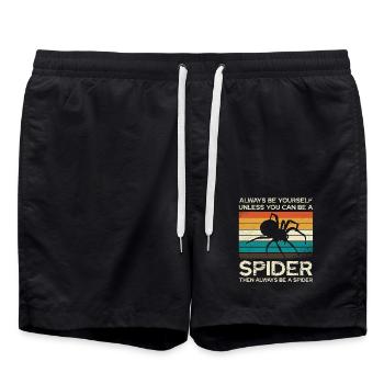 Sei Immer Du Selbst, Außer Du Kannst Eine Spinne - Badeshorts - Schwarz - Vorne - AI Model Male 185 light (185cm)