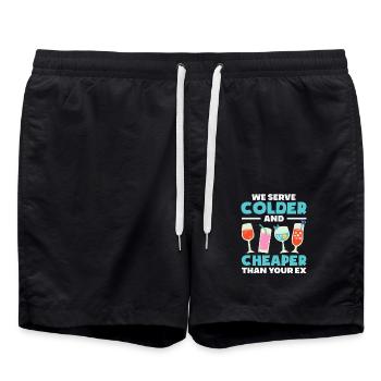 Barkeeper Wir Servieren Kälter - Badeshorts - Schwarz - Vorne - AI Model Male 185 light (185cm)