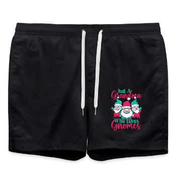 Garden Gnome Costume Grandmas Hang Out With Gnome - Swim Trunks - black - Front - AI Model Male 185 light (185cm)