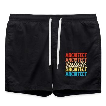 Architekt - Badeshorts - Schwarz - Vorne - AI Model Male 185 light (185cm)