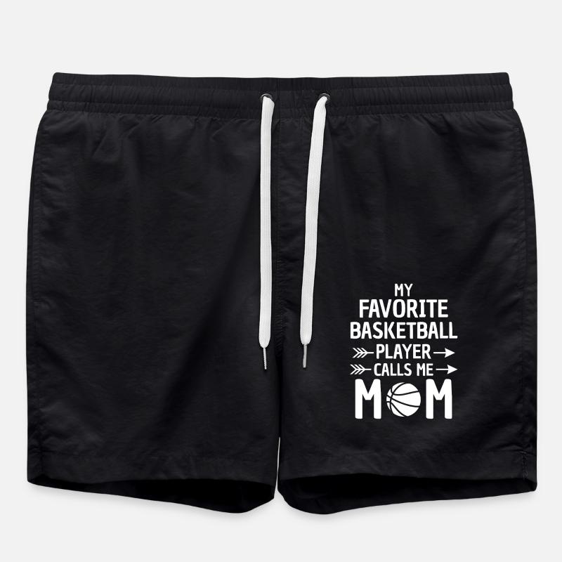 Basket-ball drôle disant maman - Short de bain - noir