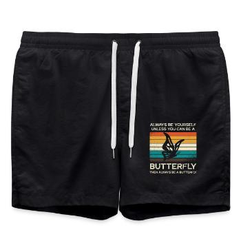 Always Be Yourself Butterfly - Swim Trunks - black - Front - AI Model Male 185 light (185cm)