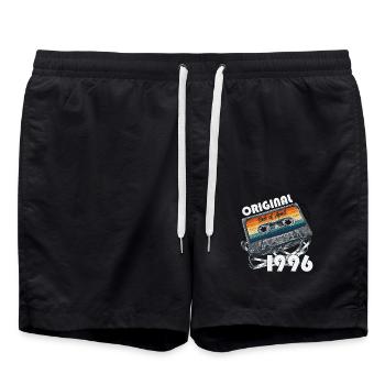 30ème anniversaire Cadeau Homme Cassette Avril 1996 - Short de bain - noir - Devant - AI Model Male 185 light (185cm)
