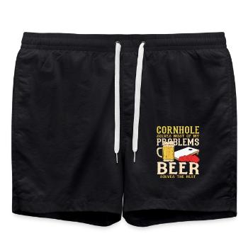 Extincteur Cornhole Lover Problems - Short de bain - noir - Devant - AI Model Male 185 light (185cm)