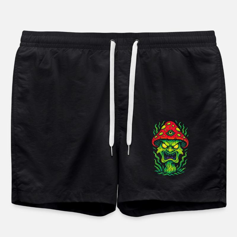 Psycho Toadstool with Third Eye - Swim Trunks - black