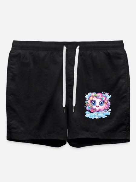 Happy Flower Cloud - Swim Trunks - black