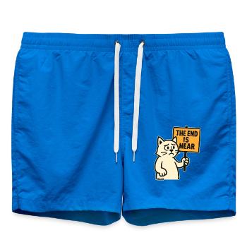 Chat triste avec « La fin est proche » - Short de bain - cobalt blue - Devant