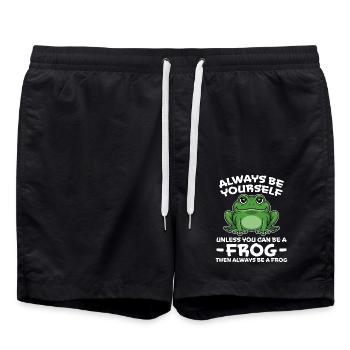Frog Saying Toad Funny Frogs Gift - Swim Trunks - black - Front - AI Model Male 185 light (185cm)