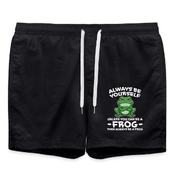 Frog Saying Toad Funny Frogs Gift - Swim Trunks - black - Front - AI Model Male 185 light (185cm)