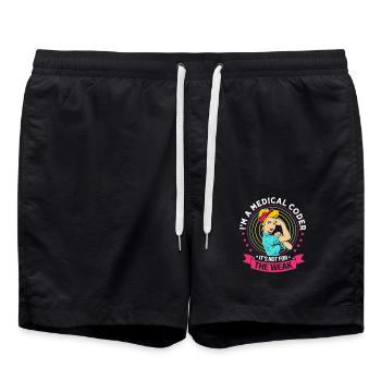Programmeur médical - Short de bain - noir - Devant - AI Model Male 185 light (185cm)