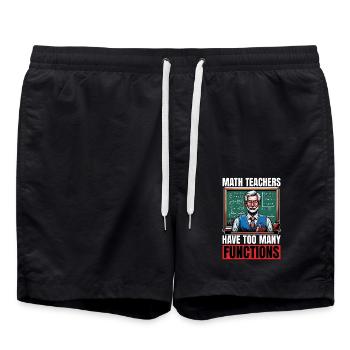 Mathematician Math Teachers Have Too Mathematical - Badeshorts - Schwarz - Vorne - AI Model Male 185 light (185cm)