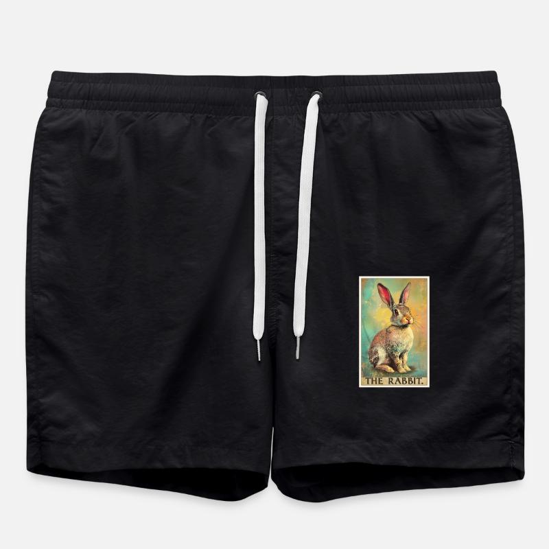 Hasen Hase - Badeshorts - Schwarz