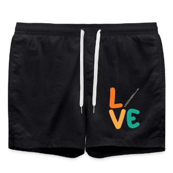 Flute player - Swim Trunks - black - Front - AI Model Male 185 light (185cm)