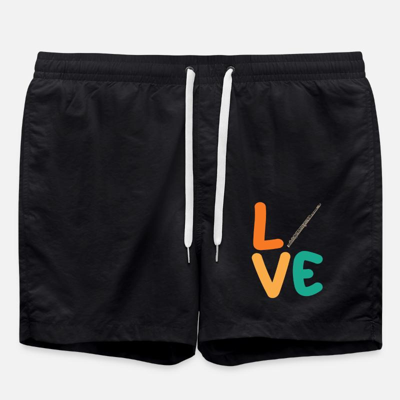 Flötist Querflöte - Badeshorts - Schwarz